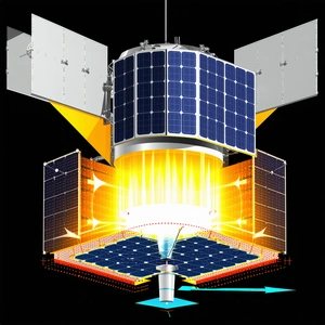 A Space Station Is Shown In A Black And White Image