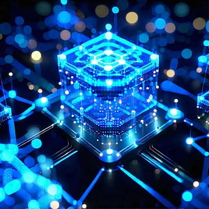 Tech Blender Artwork: Blockchain Network Visualization With Image, There