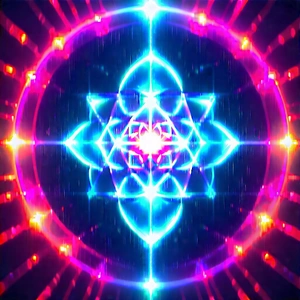 Abstract Infrared Photography: Sacred geometry with glowing elements