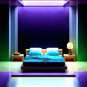 Lifestyle Voxel Art: Bedroom sanctuary with comfortable textiles