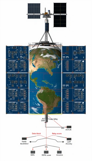 A Large, Detailed Image Of The Earth Is Displayed On A Blue Background