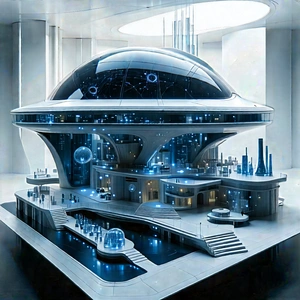 (futuristic:1.47) Research Laboratory With Futuristic, Computer-generated