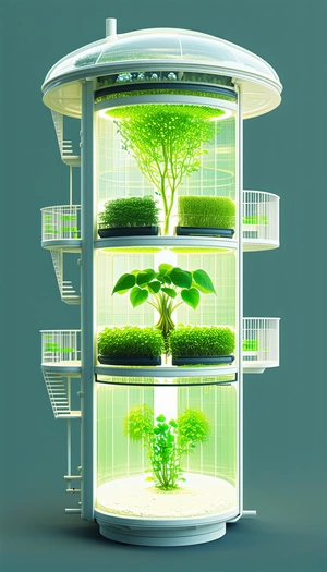 A Large, Multi-tiered Plant Display Filled With Various Plants