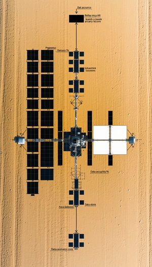 A Large Satellite Is Located In The Middle Of A Field