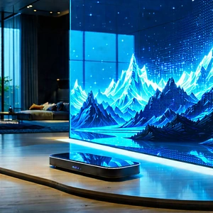 Smart Home Device With Holographic Display With Large Blue