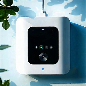Smart Home Device With User Interface With White Blue