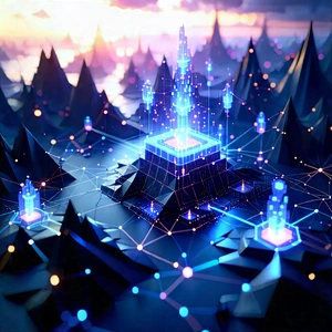 Blockchain Network Visualization With Image, There