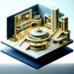 Entertainment Technology In Research Center With Model Building