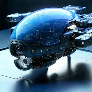 Innovative Communication Tool (design:1.28) With Futuristic Spacecraft