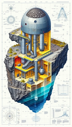 detailed drawing futuristic building