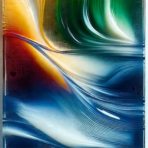 Abstract Impressionist Style: Macro view of liquid interface