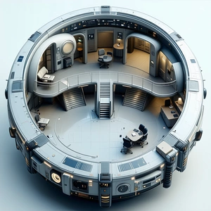 model futuristic space station