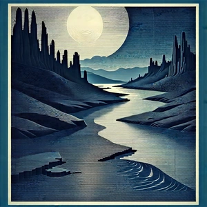 Tech Linocut Print: Machine Learning Visualization With Beautifully Drawn