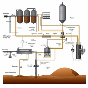 The Image Is A Diagram Of A Factory, Showing The Process Of Making A Product