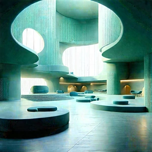 Futuristic Innovation Hub With Black White