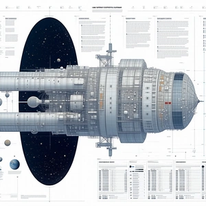 large spacecraft shown diagram