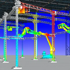 In The Image, There Is A Large Crane With A Yellow And Red Color Scheme