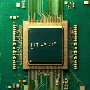 Close-up of microprocessor