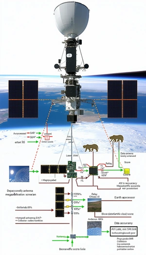 The Image Is A Diagram Showing The Relationship Between A Space Satellite And Earth