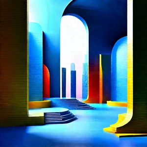 Futuristic innovation hub