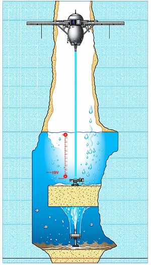 The Image Is A Blue And White Cartoon Drawing Of A Water Tower