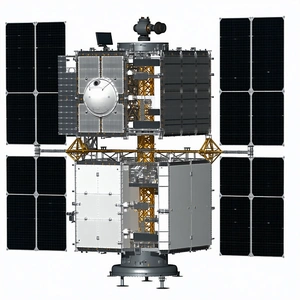 A Space Shuttle Is Shown In A White And Black Image