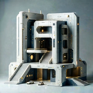 Futuristic Innovation Hub With Large, Futuristic