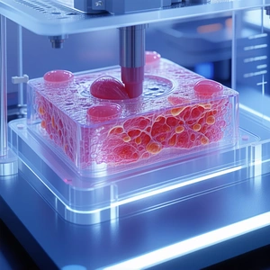 A Machine Is Making A Red Substance, Which Appears To Be A Type Of Candy
