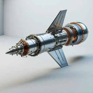 A Large Jet Engine With A Silver And Black Color Scheme
