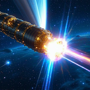 large spacecraft, possibly space station