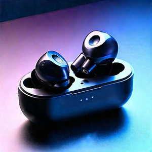 Wireless Earbuds With Data Visualization With Pair Black