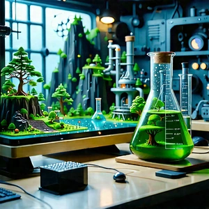 Educational Technology In Modern Laboratory With Image, There