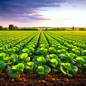 Agricultural Technology In Tech Office With Large Field