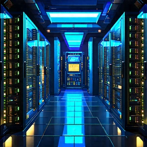 Futuristic Server Room With Image, There