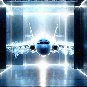 Aerospace Technology In Research Center With Large Jetliner
