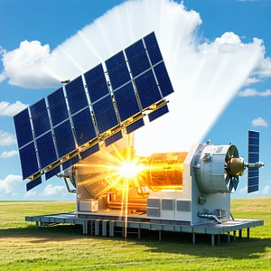 A Large Solar Panel, Which Is A Part Of A Solar-powered Machine