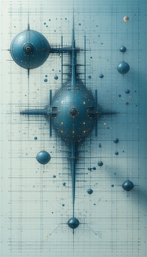 image, there blue sphere yellow