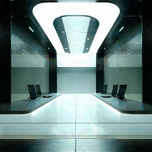 Futuristic tech startup office