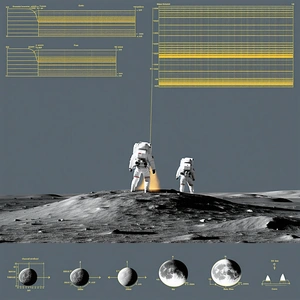 In The Image, There Are Two Astronauts Standing On The Moon, With One Of Them Holding A Rocket