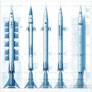 There Are Three Space Shuttles In The Image, Each With A Different Design