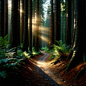 Nature Unreal Engine: Path Through Redwood Forest With Image, There