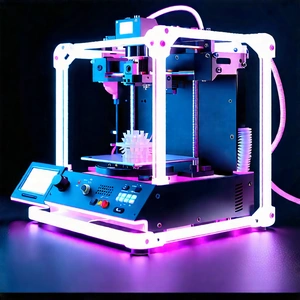 3d Printer With Neon Accents With Large, Pink