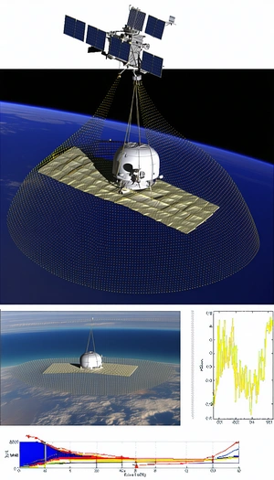 A Space Station Floating In The Air, With A Large Dome-shaped Structure On Top