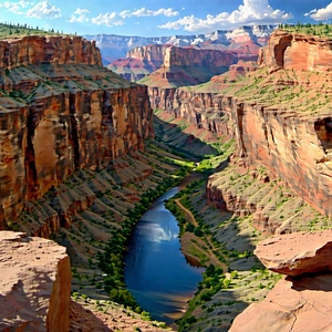 Nature Macro Photography: Canyon During Midday With Beautiful Landscape