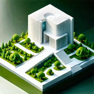 Artificial Intelligence Visualization With Large White