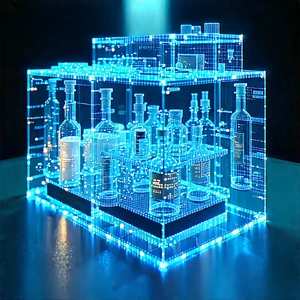 Innovative Medical Technology Design With Blue Filled