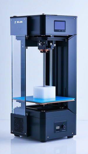A 3d Printer Is In The Process Of Printing A White Object