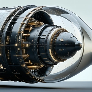 A Large, Intricate Engine Is Shown In A Close-up View