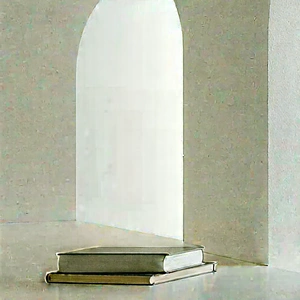 Abstract Vintage Film Photography: (minimalist:1.42) Study With Focal Point With Stack Books