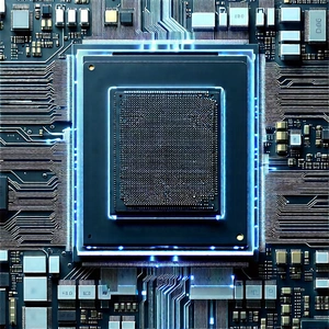 Close-up of microprocessor